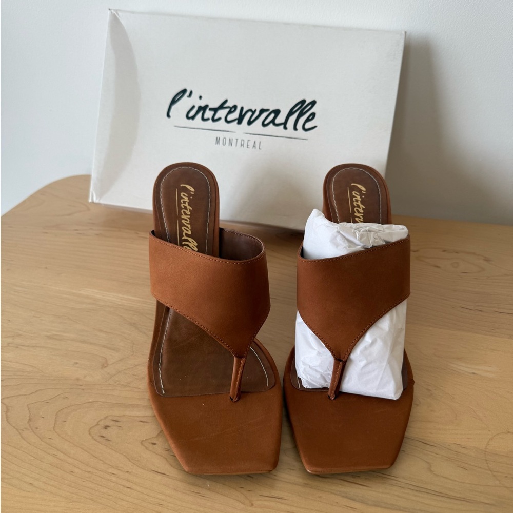 L'INTERVALLE Women's Tan Heeled Sandals